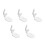 5Pcs Household Dumpling Plastic Presser White Manual Dough Press Tool 9