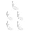 5Pcs Household Dumpling Plastic Presser White Manual Dough Press Tool 8