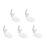 5Pcs Household Dumpling Plastic Presser White Manual Dough Press Tool 4