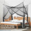 4-Corner Bed Netting Canopy Mosquito Net for Queen/King Sized Bed 190*210*240cm (Black) 3