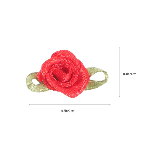 100 roses en tissu avec nœuds pour 2