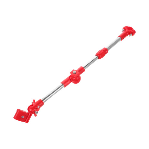 2Pcs Practical Foldable Bike Umbrella Holders Red ABS Steel Clamp 1