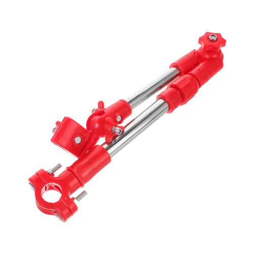 2Pcs Practical Foldable Bike Umbrella Holders Red ABS Steel Clamp
