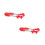 2Pcs Practical Foldable Bike Umbrella Holders Red ABS Steel Clamp 9