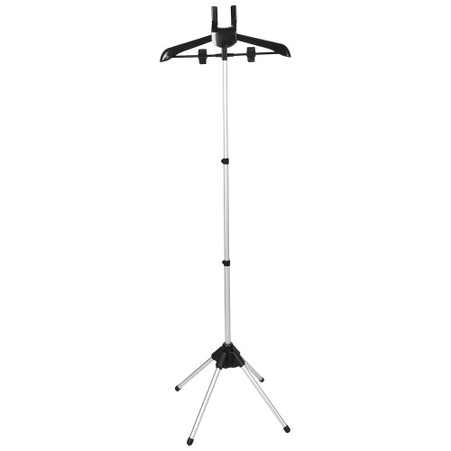 2Pcs Black Foldable Adjustable Garment Steamer Rack Stand for Clothes