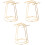 3Pcs Golden Mug Bracket Iron Cup Stand for Home Use 5