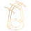 3Pcs Golden Mug Bracket Iron Cup Stand for Home Use 2