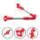 2Pcs Practical Foldable Bike Umbrella Holders Red ABS Steel Clamp 10