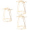 3Pcs Golden Mug Bracket Iron Cup Stand for Home Use 8