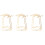 3Pcs Golden Mug Bracket Iron Cup Stand for Home Use 6