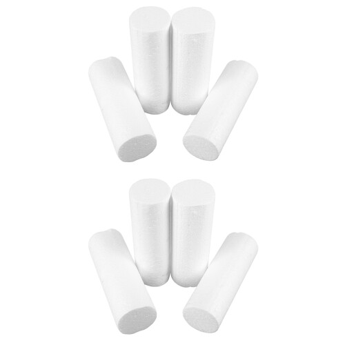 32 Pcs Polystyrene Foam Balls And Cylinders 15 Cm White For Diy