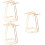 3Pcs Golden Mug Bracket Iron Cup Stand for Home Use 9