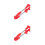 2Pcs Practical Foldable Bike Umbrella Holders Red ABS Steel Clamp 4