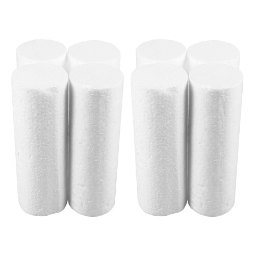 32 Pcs Polystyrene Foam Balls And Cylinders 15 Cm White For Diy 1