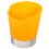 3Stk Strohalmspender Theke 3-Kompartiment Organizer Gelb Transparent 3