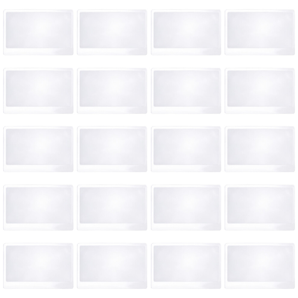 Iplusmile White 80Pcs Compact Pvc Magnifying Glass 3X For Reading & Travel Use