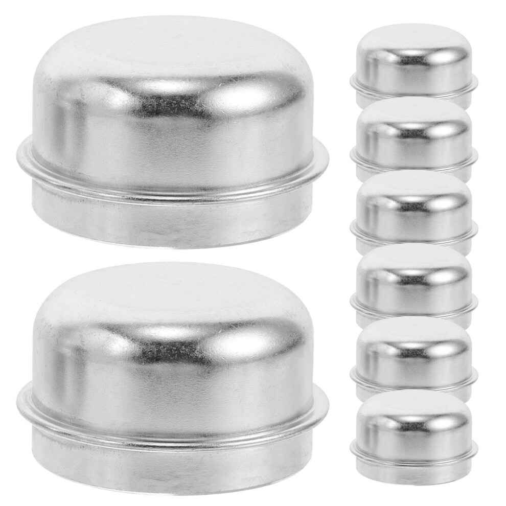 40Pcs Durable Trailer Grease Caps Axle Bearing Dust Protectors Silver 3632619267047
