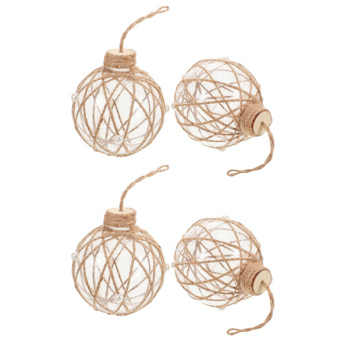 12Pcs Clear Plastic Baubles for Xmas Tree Crafts 1