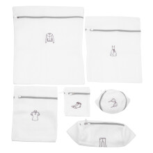 6Pcs White Washing Garment Bags Laundry Protection Set