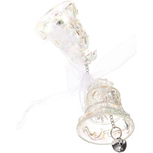 5pcs Acrylic Clear Bell Ornament Xmas Tree Hanging Decor