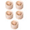 5Pcs Khaki Wood Dumpling Skin Pressers DIY Dumpling Wrapper Tool Set 6