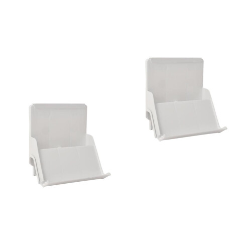 2Pcs White PP Shoes Stand Wall Mounted Space-Saving Rack 2