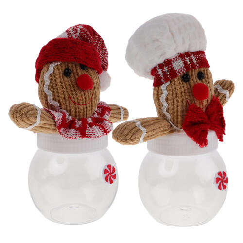 10Pcs Christmas Gift Packaging Boxes Cloth Plastic Candy Storage Case 2