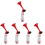 5Pcs Multi Use Handheld Air Horns Durable Plastic Metal Cheer Props 5