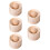 5Pcs Khaki Wood Dumpling Skin Pressers DIY Dumpling Wrapper Tool Set 4