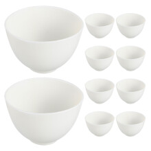40Pcs Silicone Facial Mask Mixing Bowls White Flexible DIY Beauty Tool