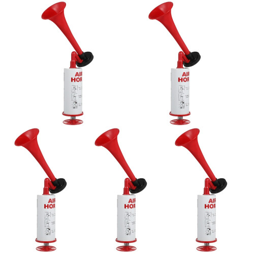 5Pcs Multi Use Handheld Air Horns Durable Plastic Metal Cheer Props 1