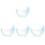 4Pcs Frameless Acrylic Moon Mirror Multi Color for Vanity Table Decor 3