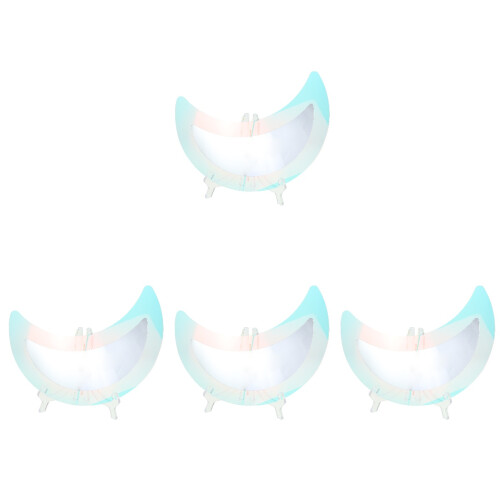 4Pcs Frameless Acrylic Moon Mirror Multi Color for Vanity Table Decor 2