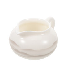 4Pcs Small White Ceramic Milk Pitcher with Handle for Tea and Coffee