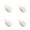 4Pcs Small White Ceramic Milk Pitcher with Handle for Tea and Coffee 7