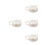 4Pcs Small White Ceramic Milk Pitcher with Handle for Tea and Coffee 10