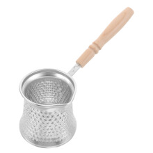4Pcs Silver Copper Coffee Pot with Wooden Handle for Arabic Coffee