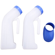 2-Pack Unisex SpillsäKer Urinal för MäN och Kvinnor med Skruvlock Urinal Tratt för Resor Utomhus