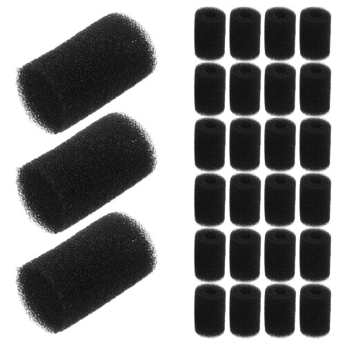 90Pcs Black Pre-Filter Sponge Sleeves for Fish Tank Filter Protection 2