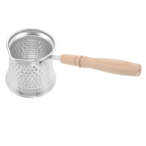 4Pcs Silver Copper Coffee Pot with Wooden Handle for Arabic Coffee 1