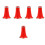5Pcs Red Plastic Clarinet Bell Easy Replacement for Music Instrument 6