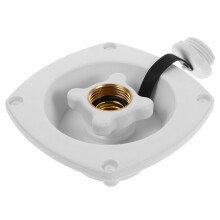 4Pcs Rv Fresh Water Inlet Valve White PP Material Rotating Fill Cap
