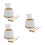 3Sets Creative Ceramic Coffee and Fruit Spoons with Jar for Home Use 5
