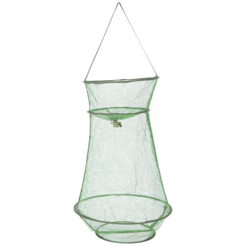 2pcs Folding Fish Basket Nylon Drawstring Protective Net