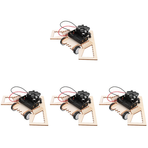 4 Sets Diy Obstacle Avoiding Robot Kit Stem Assembly Science 2