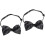 2Pcs Polyester Black Bow Tie for Boys and Men Formal Event Accessory 6