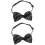 2Pcs Polyester Black Bow Tie for Boys and Men Formal Event Accessory 7