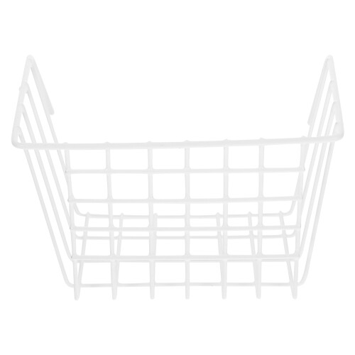 4Pcs White Iron Wire Hanging Basket for Home Garage Storage Organizer 1