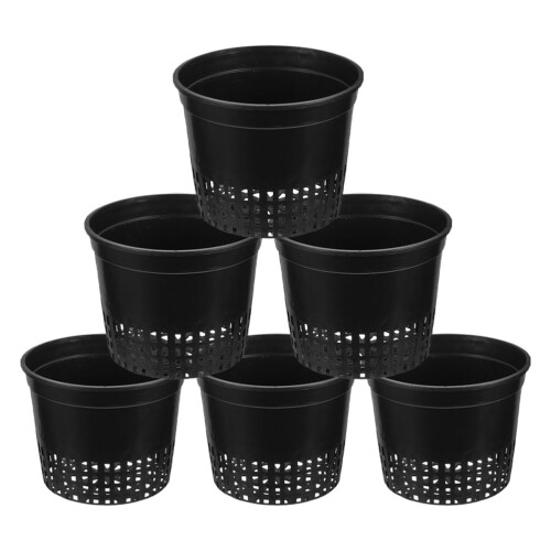 24 Pcs Plastic Mesh Net Pots For Hydroponic And Aquarium Planting 1