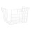 4Pcs Iron Wire Hanging Basket White Multi-Use Storage Rack for Home 3